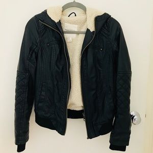 Shearling Lined Leather Jacket